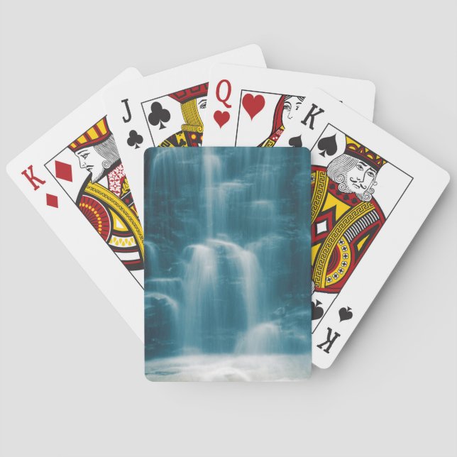 Blåtonat vattenfall casinokort (Baksidan)