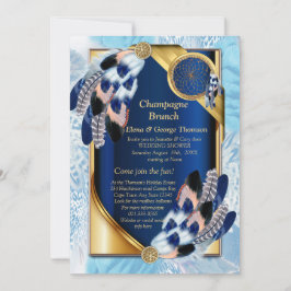 Blåtonsfjädrar för exotisk papegoja inbjudningar