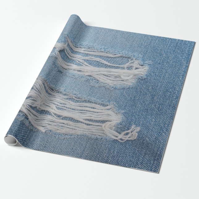 Blåtorn denim jeans struktur bakgrund. Snyggt, Presentpapper (Utrullad)