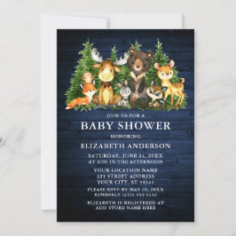 Blåträdsskugga för vattenfärgsträden inbjudningar