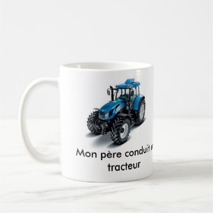 Blåtraktor, blå traktor, Mon père conduit un tr Kaffemugg