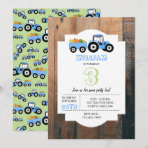 Blåtraktor Lastbil-lantbruk Produktion födelsedag