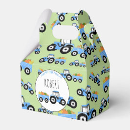 Blåtraktor Lastbil-lantbruk Produktion födelsedag Presentaskar