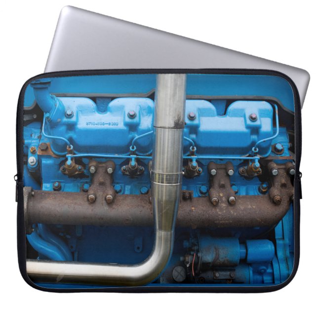Blåtraktormotor Laptop Sleeve (Framsidan)