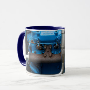 Blåtraktormotor Mugg