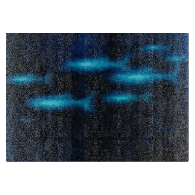 Blåtransienta fisksilhuetter (Framsidan)