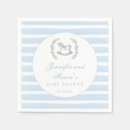 Blåträstammande häst boho pojke dusch pappersservett