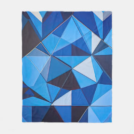Blåtriangelns geometriska utformning fleecefilt
