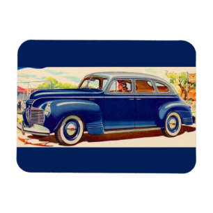 blått 1941 Plymouth Magnet