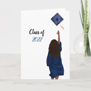 Blått 2022 Grattisar, Student-kort - Kvinnor Kort