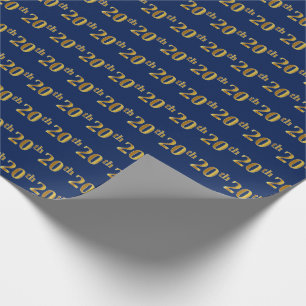 Blått 20th (tjugonde) händelse för Fauxguld Presentpapper