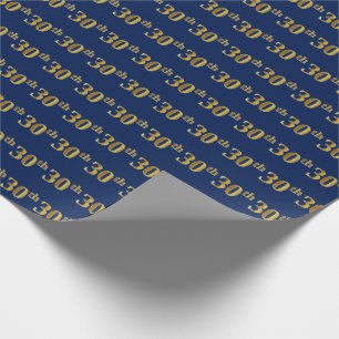 Blått 30th (trettionde) händelse för Fauxguld Presentpapper