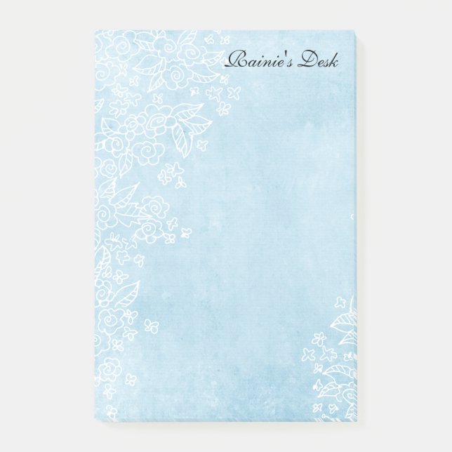 Blått 4x6" postar det noterar post-it block (Framsida)