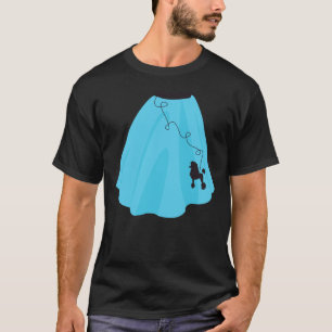 Blått 50-tal Pudel Skirt T Shirt
