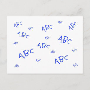 Blått ABC`S Vykort