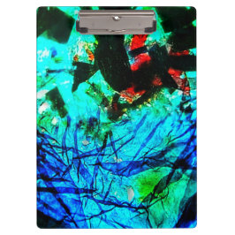 Blått abstrakt, återvunnet plastmotiv