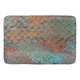  Blått Abstrakt, blandat djur och Zebraskinn Badrumsmatta