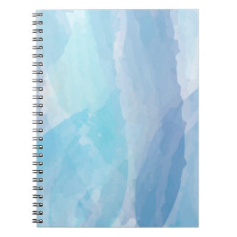 Blått, abstrakt, coola vatten färg penselteckning anteckningsbok