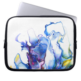 Blått Abstrakt - Fluid Art Laptop Fodral