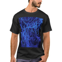 Blått abstrakt, ljus linjer