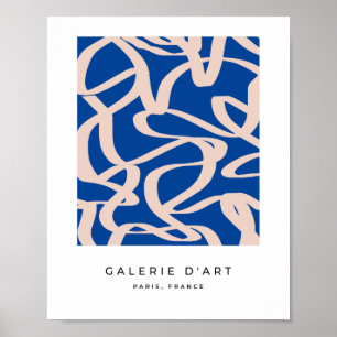 Blått abstrakt poster