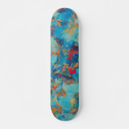 Blått Abstrakt Skateboard