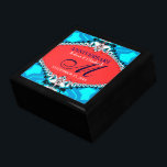 Blått Abstrakt Snöre Bröllop-årsdag GiftBox Smyckeskrin<br><div class="desc">Anpassad design monogram träpresenter lådor med lock: Unik och Snyggt fractal art snöre i korallklämmor och beröring av guld snöre liknande design - Exquisite and elegant personligt bröllp, Anniury eller förlovning present. Anpassa med namn, årsdag och monogram eller siffror - som är gjorda i en underbar presentlåda av trä till...</div>