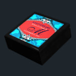 Blått Abstrakt Snöre Bröllop-årsdag GiftBox Smyckeskrin<br><div class="desc">Anpassad design monogram träpresenter lådor med lock: Unik och Snyggt fractal art snöre i korallklämmor och beröring av guld snöre liknande design - Exquisite and elegant personligt bröllp, Anniury eller förlovning present. Anpassa med namn, årsdag och monogram eller siffror - som är gjorda i en underbar presentlåda av trä till...</div>