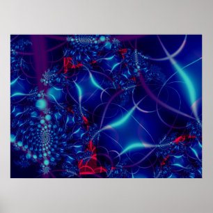 Blått Acara Art-utskrift Poster