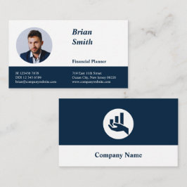 Blått Affärskort för professionellens finansiering Lojalitetskort