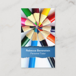 Blått Affärskort i färg Visitkort