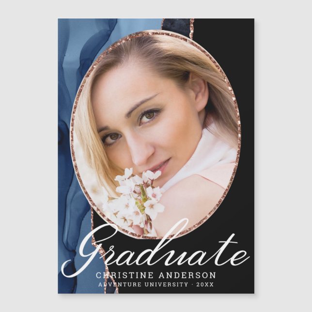 Blått agatfoto för ro i Glitter (Framsida)