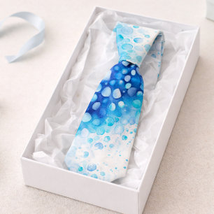 Blått akvarell bubbelmönster Modern Ocean Slips