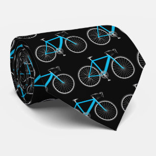 Blått akvattcykel på svart slips