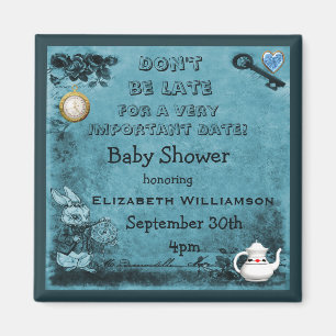 Blått Alice i underlandspara daterababy shower Magnet