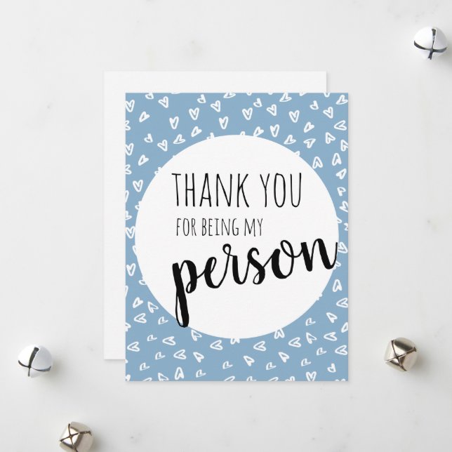 Blått Alla hjärtans dags-kort Julkort (Fram/Back In Situ)