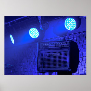 Blått ampere poster