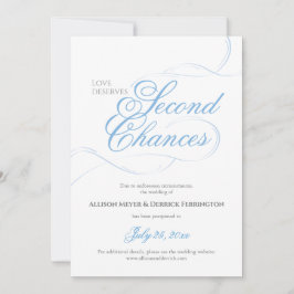 Blått andra chans att skjuta upp Bröllop Inbjudningar