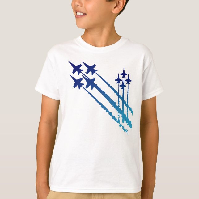 Blått Änglar Dubbla Diamonds Kids T-Shirt (Framsida)