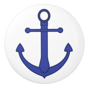 Blått ankrar den nautiska Themed kabinett knoppen Knopp