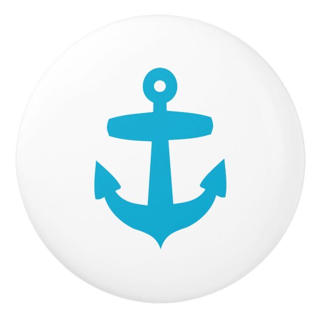 Blått ankrar - nautiska det themed havshav för knopp (Framsidan)