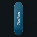 Blått Anpassade Mini Skateboard Bräda 18,5 Cm<br><div class="desc">Blått Anpassade Skateboard. En elegant,  svart,  trendigets skateboard. Anpassa med en egen namn. Gör en roligt till dig själv eller en födelsedagspresent till någon du kärlek.</div>