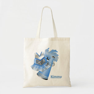 Blått Anpassningsbar CheerLedare Canvas Tote Bag Tygkasse