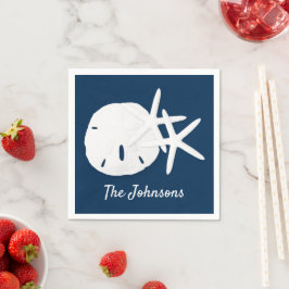 Blått Anpassningsbar för stjärtfenad sandduk Pappersservett