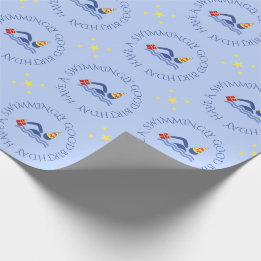 Blått anpassningsbar från daglig simning presentpapper