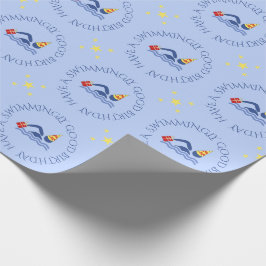 Blått anpassningsbar från daglig simning presentpapper