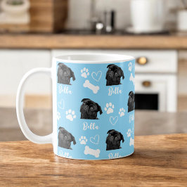 Blått Anpassningsbar Kärlek Paw Skriv ut Pet-foto  Kaffemugg