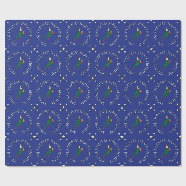 Blått anpassningsbar på födelsedagen idrottsman presentpapper (Platt)