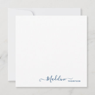 Blått anteckningskort för elegant - modernt gigant