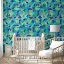 Blått Aqua Marockanskt Mosaikmönster